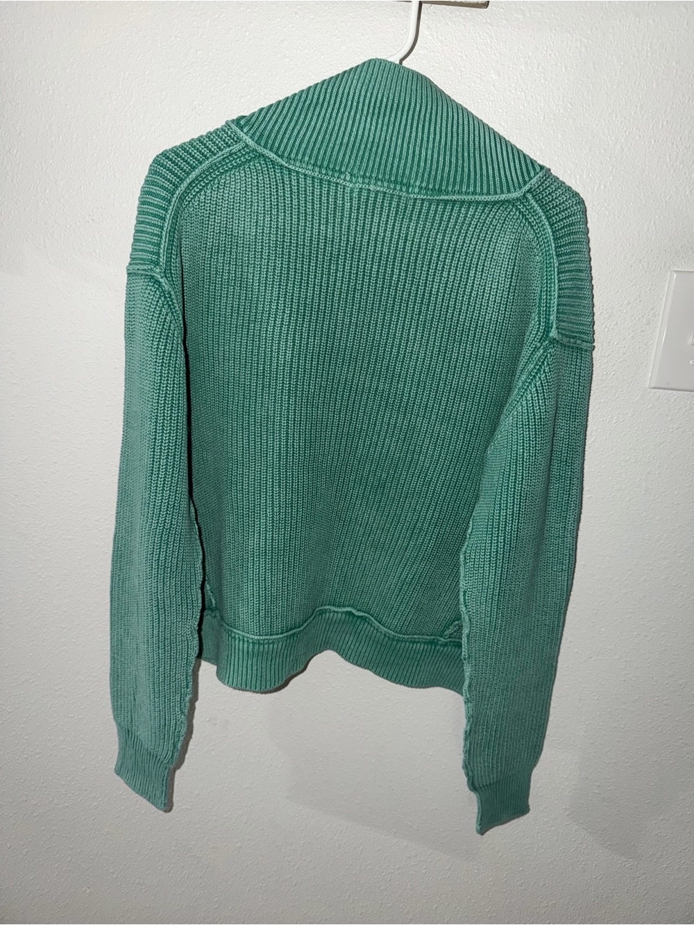 Zenana Outfitters Green Open-Front Ribbed Cardigan NWOT - Picture 5 of 7